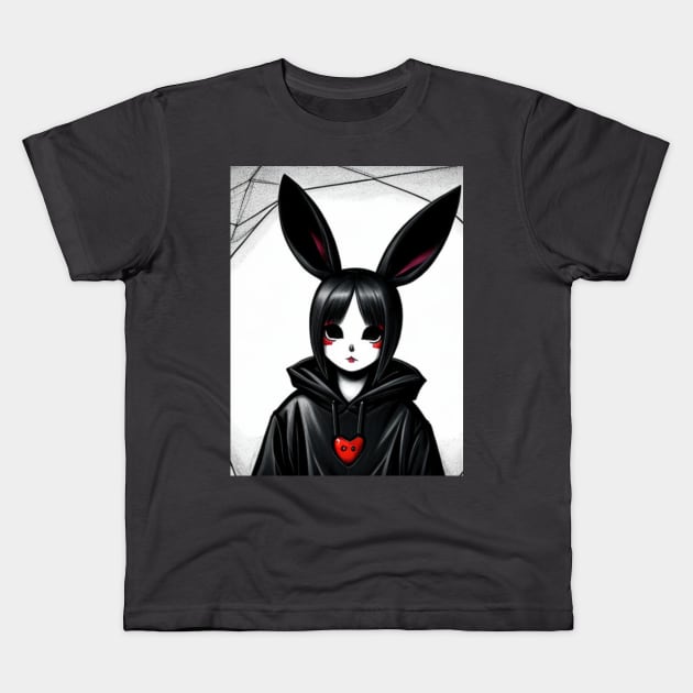 Bunny anime girl Kids T-Shirt by Skandynavia Cora